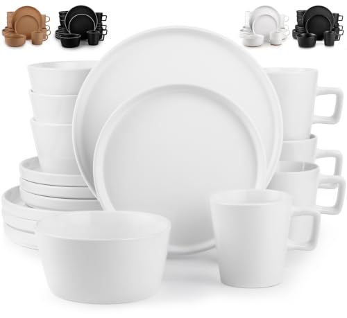 Terra Plates and Bowls Sets (Stone White / Service for 4)