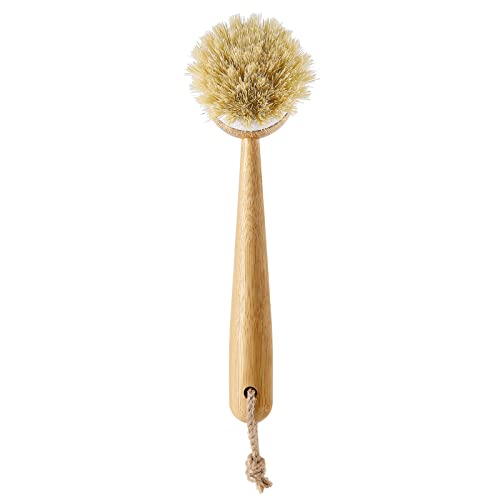 Kitchen Dish Brushes with Bamboo Handle (Round 2p)