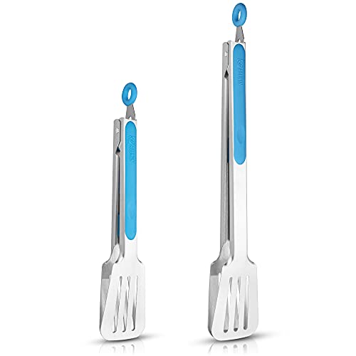 Kitchen & Grill Tongs Set of 2 (Blue)