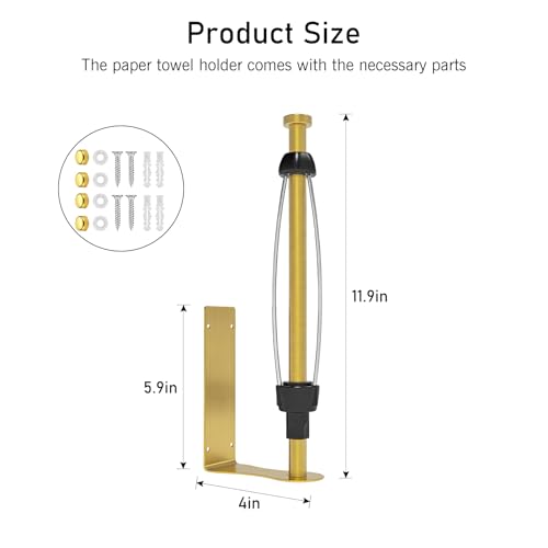 Paper Towel Holder (Gold)