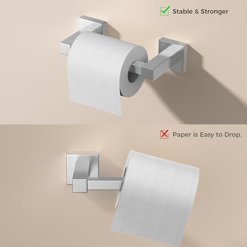 Toilet Paper Holder and Towel Ring Set (Stainless Steel)
