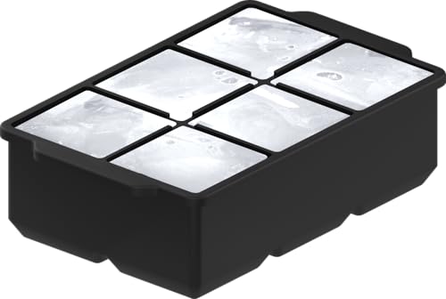 Large Silicone Ice Cube Tray (Black / 2-Pack)