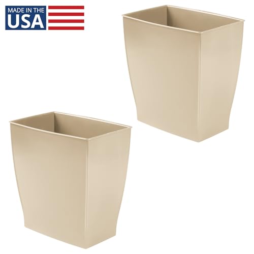 Small Plastic Bathroom Trash Can (Brown / Pack of 2)