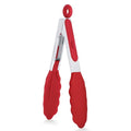 7 Inch Silicone Kitchen Tongs (Red / 7inch)