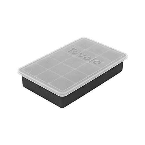 Silicone Ice Cube Tray with Lid for Freezer Charcoal Gray