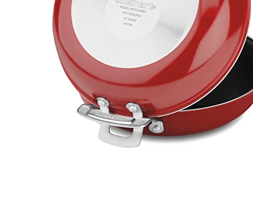 FP2-24R 10-Inch Nonstick Set Frittata Non-Stick Sauce Pan, Red (Red / 10-Inch)