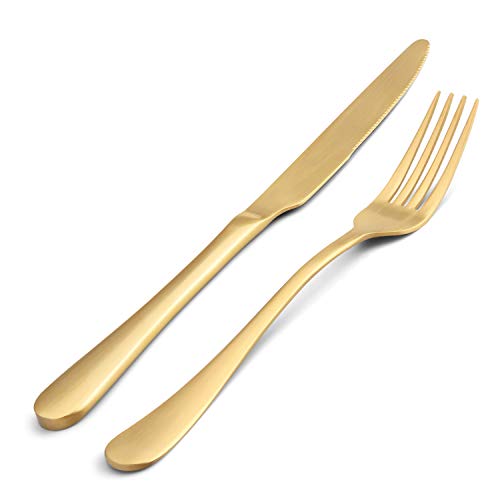 Matte Gold Silverware Set (Gold / 20-Piece)