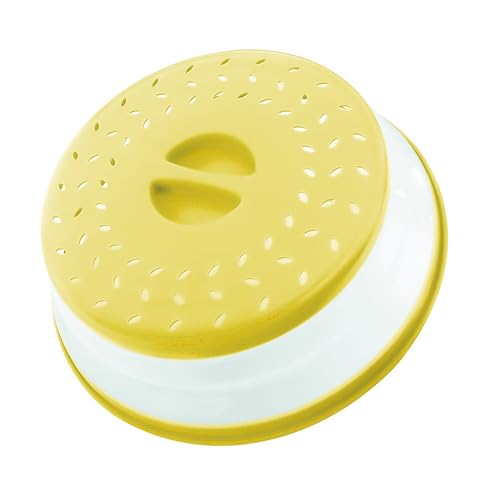 Collapsible Microwave Splatter Cover (10.5 IN,Cream yellow)