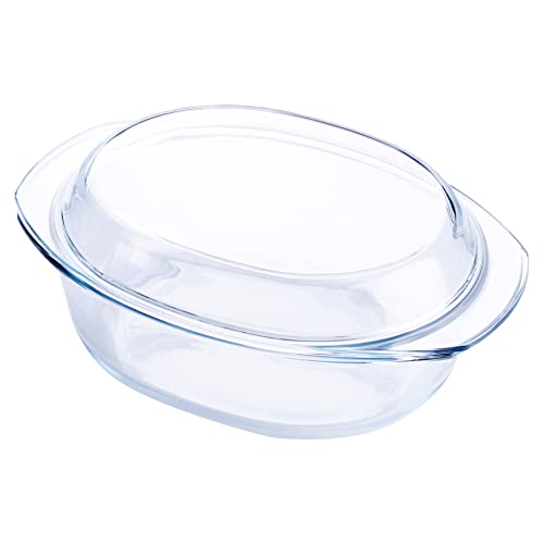 Oval Tempered Glass Casserole Dish (3.5 Liter OVAL)
