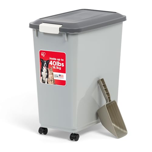 Dog Food Storage Container (40 lbs / Gray/Dark Gray)