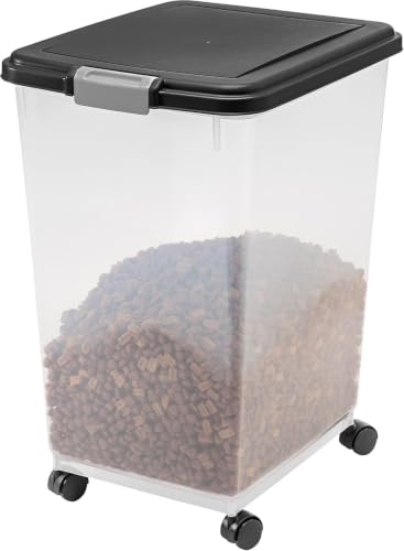 Dog Food Storage Container (54 lbs / Black)