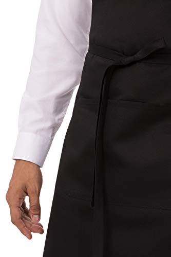 Unisex Butcher Apron (Black, 2 Pack)