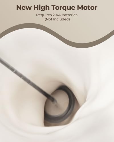 Milk Frother Handheld Electric Foam Maker Battery Operated (Blizzard White)
