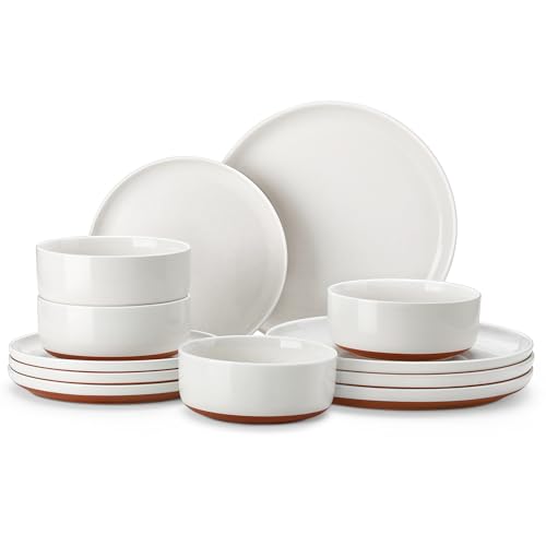 Plates and Bowls Sets (12 Pcs (Service for 4) / White)