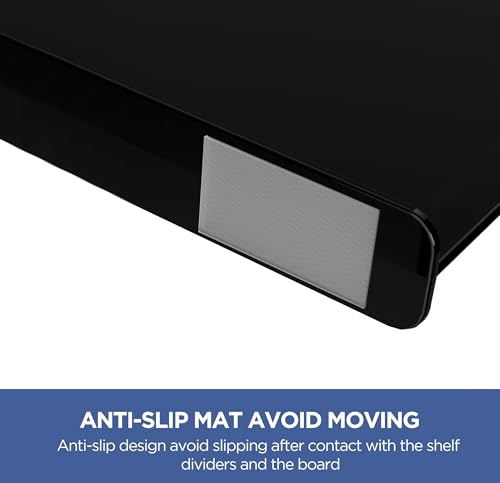 8 Pack Black Shelf Dividers (Black / 8 PCS)