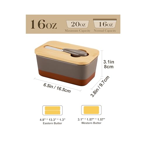 Butter Dish with Lid (Brown)