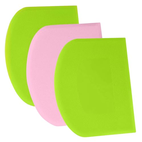Dough Scraper Bench Scraper (21x14cm/8.3x5.5'' / Green+Pink+Green)