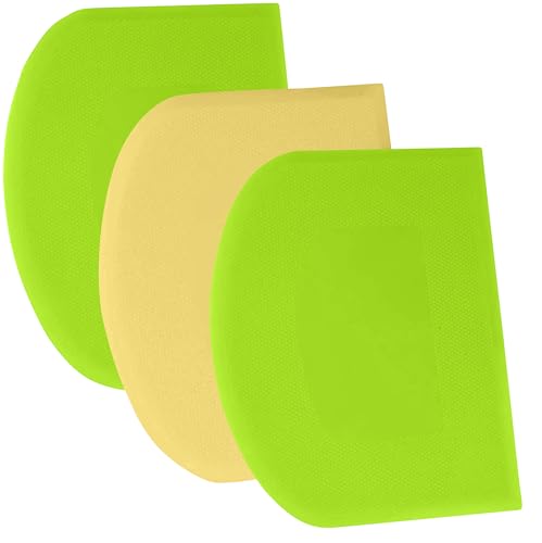 Dough Scraper Bench Scraper (21x14cm/8.3x5.5'' / Green+Yellow+Green)