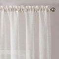 Natural Linen Textured Sheer Curtains 63 Inch Length 2 Panels (Natural / 40"W x 63"L (Pack of 2))