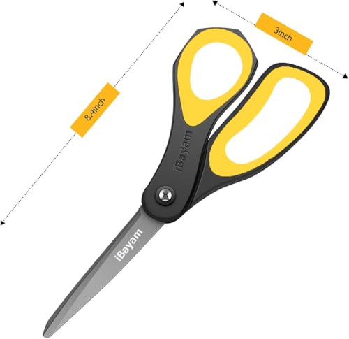 8.5" All Purpose Nonstick Scissors (Yellow, Blue, Red / 3-Pack)