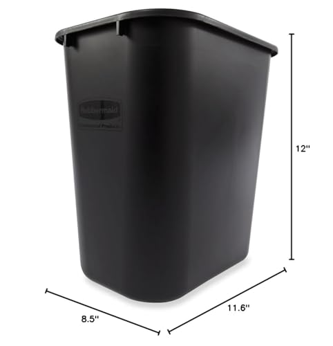 Deskside Wastebasket (3.25 Gallons / Black)