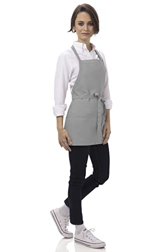 Unisex Three Pocket Apron (Grey, 1 Pack)