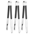 3 Pack Grill Tongs (Black / 10 Inch)