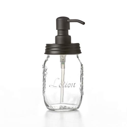 Mason Jar Soap and (Black / 2pk 16oz)