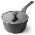 Ceramic Nonstick Saucepan with Lid (3 Quarts / Black Sesame)