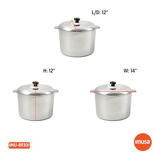 USA Heavy Duty Cajun Aluminum Stock Pot 14 Quart (14 Quarts)