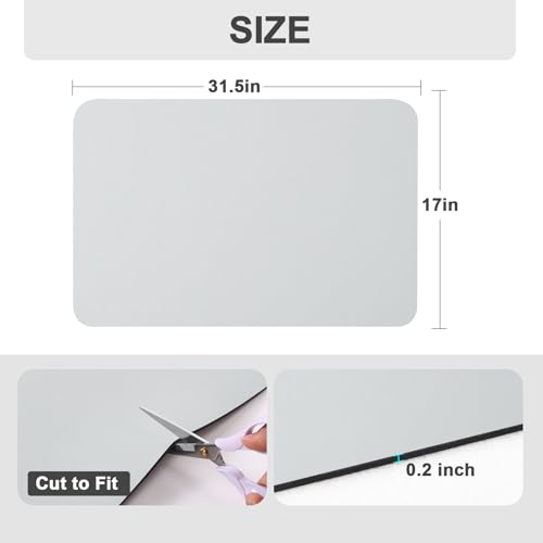 Coffee Mats for Coffee Bar Accessories (Light Grey / 31.5" x 17")