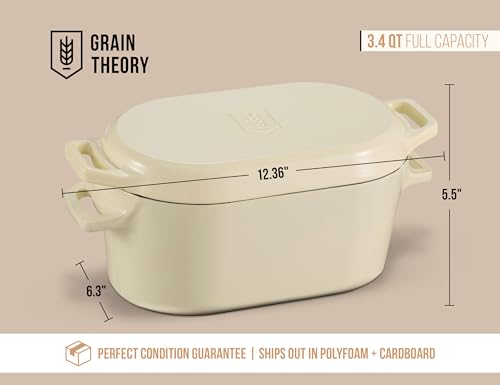 Oval Dutch Oven (Ivory / 3.4 Quarts)