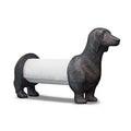 Vintage Dachshund Dog Paper Towel Holder Black Wiener Dog Tissue Towel Display Stand Freestanding Animal Toilet Paper Holder for Kitchen Countertop Home Decor