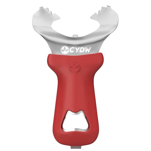 Mason Jar Opener Tool with Soft Touch Handle (Red)