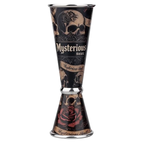 Jigger for Bartending Stainless Steel (Skull-Black / 1 count)