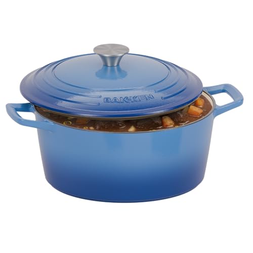 Bakken Enameled Cast Iron Dutch Oven Pot (Blue)