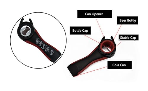 5 In 1 Multi Function Stainless Steel Plastic Can Jar Bottle Open Tighten Bottle Jar Can Opener for Small Hands (5pcsblack)
