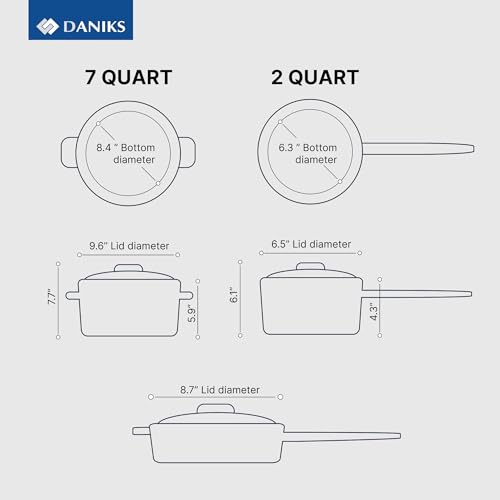 Standard 11 Piece Stainless Steel Cookware Set with Glass Lids (11-Piece Set)