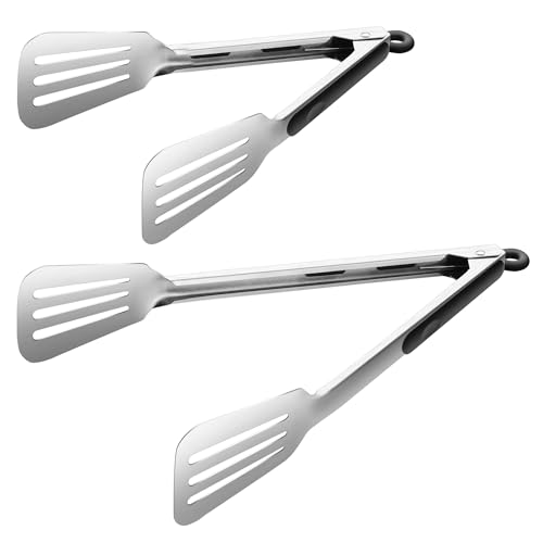 14-inch & 12-Inch Grill Tongs for Cooking, Extra Long Grilling Tongs (12 & 14 inch)