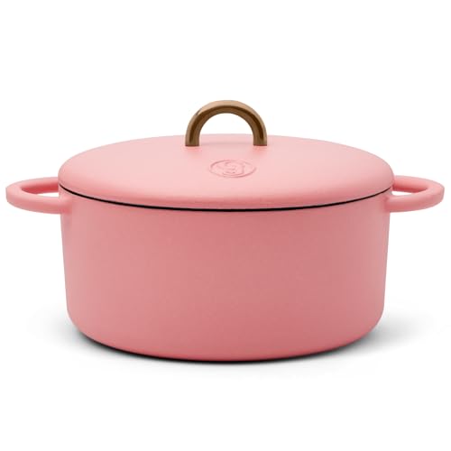 3.5 Quart Enameled Cast Iron Dutch Oven Pot w (Taffy)