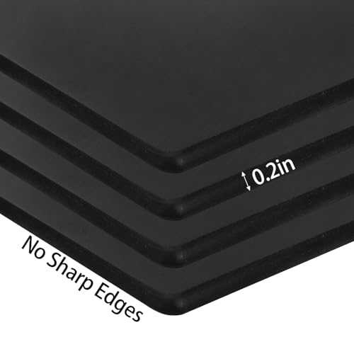 4 Pack Tempered Glass Cutting Board for Kitchen Counter (Black / Two Sizes)