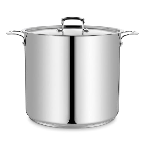 Stainless Steel Stockpot with Lid 24 Quart (24 Quarts)