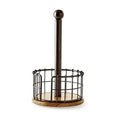 Anvil Wire And Acacia Wood Paper Towel Holder