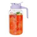 Glass Pitcher with lid (Purple / 64 Ounces)