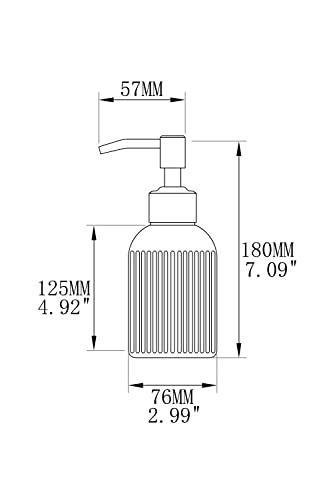 Dish Kitchen Soap Dispenser (Oil Rubbed Bronze+clear / 2-Pack)