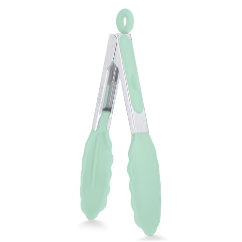 7 Inch Silicone Kitchen Tongs (Pistachio / 7inch)