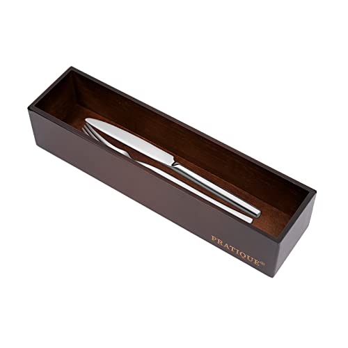 Bamboo Drawer Organizer (Nut-brown / 12*3*2.6 inch)