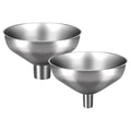 2 Piece Stainless Steel Kitchen Funnel Set with 1 ((4.6" X 0.5" Mouth + 4.6" X 1" Mouth))