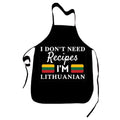 I Don't Need Recipes I'M Lithuanian Aprons Cooking Baking Novelty Chef Kitchen BBQ Decor Color (Lithuanian / 27" L x 22" W)