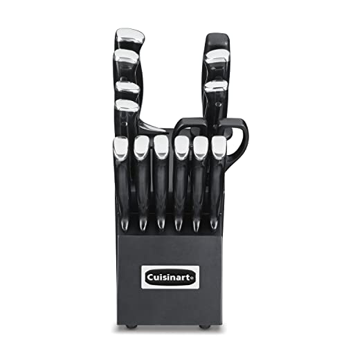 15 Piece Knife Set with Block (Black/Black)
